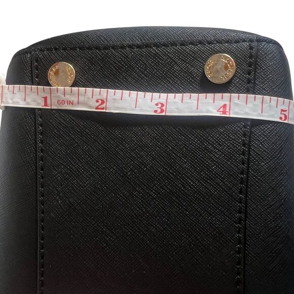 Michael Kors Ciara Medium Messenger Bag Purse Black Handbag Saffiano Leather - Picture 12 of 12